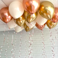 Пастель крем, хром розовое золото/золото - 15шт